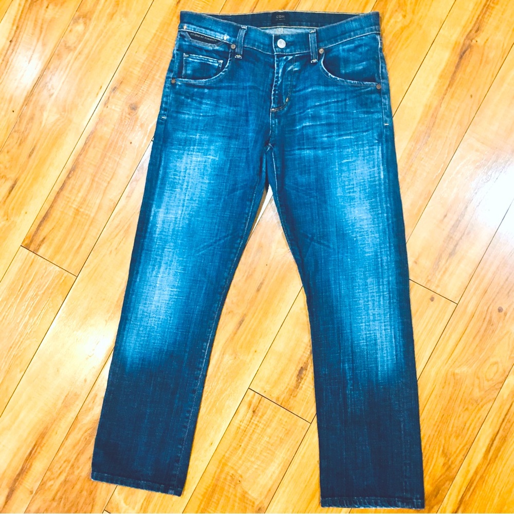 Citizens of Humanity mid rise crop denim blue jeans medium rinse 29 waist